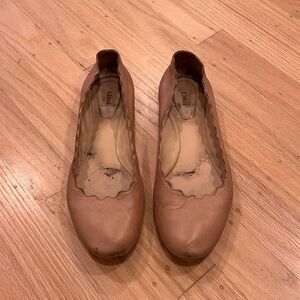 Chloe Lauren Leather Ballet Flats